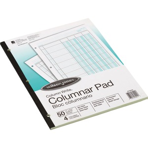 Acco 8-Unit Columns Accounting Pad - 50 Sheet(s) - Ring Binder - 11" x 8.5" Form Size - 11" x 8.5" Sheet Size