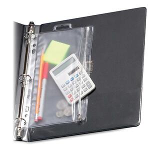 Esselte Zipper Binder Pocket - 6" x 9.5" - Rectangular - Vinyl - 25 / Carton - Clear