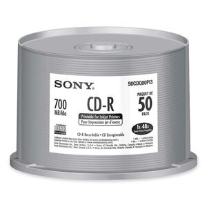 Sony 48x CD-R Media - 700MB - 120mm Standard - 50 Pack Spindle