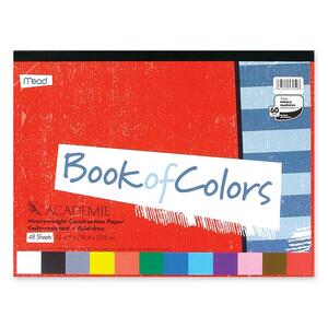 MeadWestvaco Academie Book of Colors - 48 Piece(s) - 9" x 12" - Red, White, Blue, Yellow, Black, Pink, Orange, Green