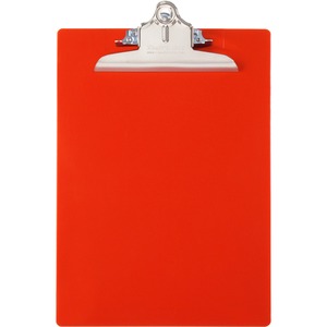Saunders Recycled Antimicrobial Clipboard - 1" Capacity - 8.5" x 11" - Plastic - Red
