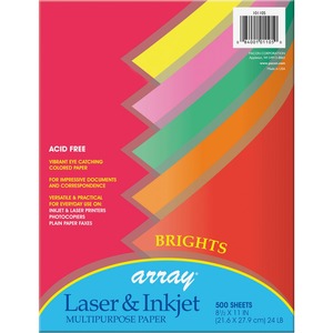Emerald Green. Rojo Red. Pumpkin. Hot Pink. Lemon Yellow. Bond Paper