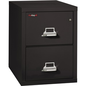 2 Drawer Black Fire Proof File Cabinet