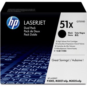 HP Dual Pack Black Toner Cartridge - Laser - 13000 Page - Black - 2 / Pack