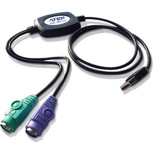 Aten PS/2 to USB Adapter - Type A Male USB, mini-DIN (PS/2) Female - 35.43"