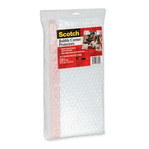 Scotch Bubble Corner Protector - 6" Width x 6" Length - Tear Resistant, Puncture Resistant - Clear