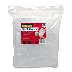 Scotch Bubble Pouch - 8" Width x 10" Length - Tear Resistant, Puncture Resistant - Clear