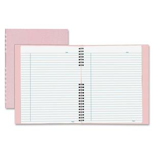 Rediform NotePro Pink Ribbon Notebook - 150 Sheet(s) - College Ruled - Letter 8.5" x 11" - 1 Each - White
