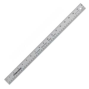 Fiskars Ruler - 18" Length - 1/32 Graduations - Metric Measuring System - Stainless Steel - 6 Each