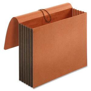 GLOBE-WEIS Expanding Wallet With Flap - 8.5" x 11" - Letter - 3 / Pack - Red