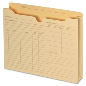GLOBE-WEIS Project Jacket - Letter - 8.5" x 11" - 2" Expansion - 500 Sheet - 10 / Pack - Manila