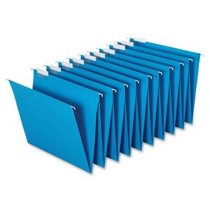 GLOBE-WEIS Accordion Hanging Folder - Letter - 8.5" x 11" - 1/5 Tab Cut - 2 / Box - Blue, Clear