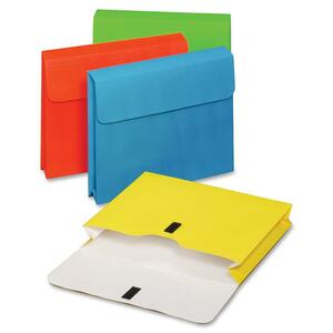GLOBE-WEIS Envelopes With Elastic Closure - 2" Expansion - 8.5" x 11" - Letter - 5 / Pack - Assorted