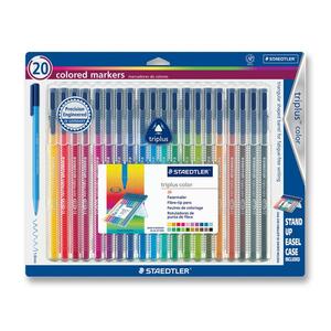 Staedtler Triplus Color Fiber-tip Pen - Assorted Ink - 20 / Pack