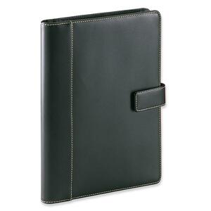 Franklin Covey Simulated Leather Wirebound Cover - 5.5" x 8.5" - 1 Each - Black
