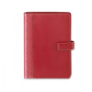 Franklin Covey Simulated Leather Wirebound Cover - 5.5" x 8.5" - 1 Each - Red