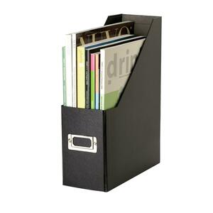 IdeaStream Snap-N-Store Regular Magazine File - Black - Fiberboard, Metal Holder - 1 Pack