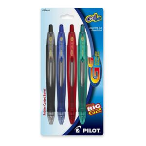 Pilot G6 Retractable Gel Pen - Assorted Ink - 4 / Pack