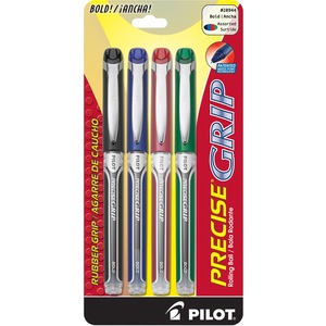 Pilot Precise Grip Rolling Ball Pen - Assorted Ink - 4 / Pack