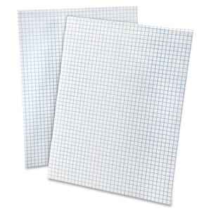 Ampad Faint Blue Ink Quadrille Pad - 50 Sheet(s) - 15lb - Quad Ruled - Letter 8.5" x 11" - 1 Pad - White