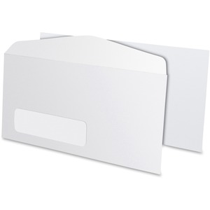 Ampad Business Window Envelope - 4.1" x 9.5" - 24lb - Gummed - Wove - 80 / Box - White