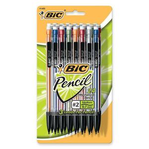 BIC Mechanical Pencils With Pocket Clip - #2 Pencil Grade - 0.7 mm Lead Size - 24 / Pack