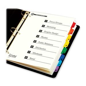 Cardinal Onestep Green Index System - 8 x Tab Printed - 1 Each - Multicolor Tab