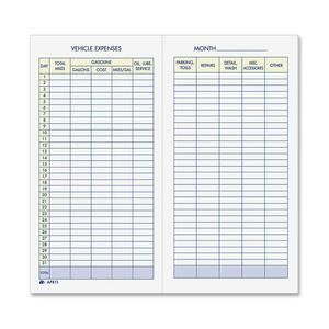 Adams Vehicle Expense Journal - Thread Sewn - 3.5" x 6.25" Form Size - 1Each