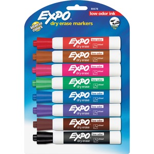 Expo Dry Erase Marker - Chisel Marker Point Style - Assorted Ink - 8 / Pack