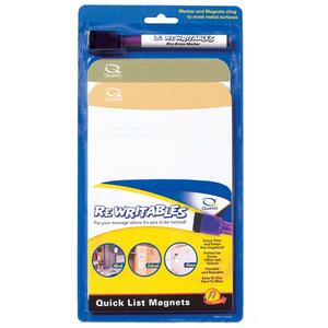 Quartet ReWritables Dry-Erase Magnetic Board - 5" x 8" - White