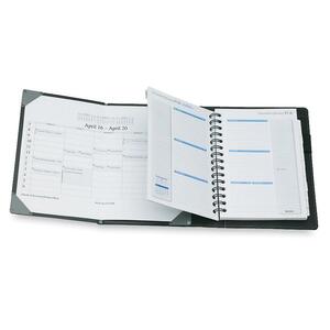 At-A-Glance Outlink Weekly/Monthly Planner - Weekly, Monthly - 5.5" x 8" - January till December - 8:00 AM to 6:00 PM - 1 Month Per 2 Page(s), 1 Week Per 2 Page(s) - Black