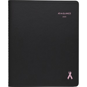 At-A-Glance QuickNotes Special Edition Appointment Book - Monthly - 6.88" x 8.75" - January till December - 1 Month Per 2 Page(s) - Leather Cover, Paper - Black