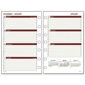 Day Runner Express Planning Page with Full Weekend Space - Weekly - 5.5" x 8.5" - January till December - 7:00 AM to 6:00 PM - 1 Week Per 2 Page(s) - White