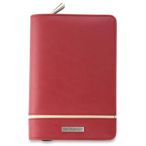 Day Runner Deco Planner - Weekly - 5.5" x 8.5" - Vinyl Cover - Red