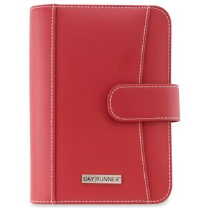 Day Runner Fairmont Planner - Daily - 3.75" x 6.75" - Leather Corner - Red