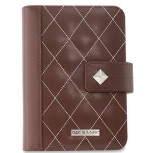 Day Runner Madison Planner - Weekly - 5.5" x 8.5" - Leather Cover - Brown