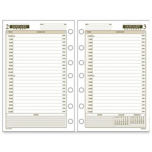 Day Runner PRO 24/7 Planning Page - Daily - 5.5" x 8.5" - January till December - 1 Day Per 1 Page(s) - Paper - White, Cream