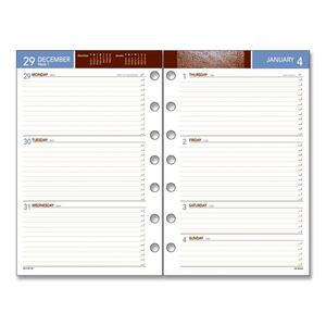 Day Runner Express Wedgewood Planning Page - Weekly - 5.5" x 8.5" - January till December - 1 Week Per 2 Page(s) - White