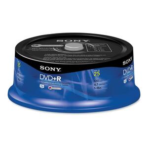 Sony 16x DVD+R Media - 4.7GB - 120mm Standard - 25 Pack