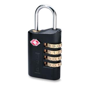 EB Brands 4-Dial Combo Lock - Brass - Black