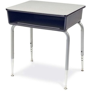 Black Frame. Chrome Leg. Student Desk