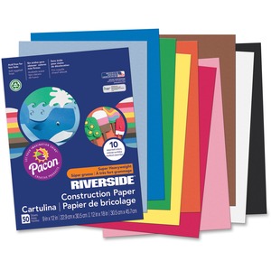 Riverside Groundwood Construction Paper - 9" x 12" - Assorted