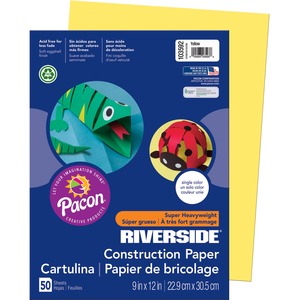 Riverside Groundwood Construction Paper - 9" x 12" - Yellow