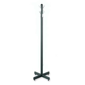 Quartet Laminate Costumer Tree Hook Stand - 4 Hook - Steel - Black