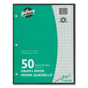 5:1" Two-Sided Quad Ruled Filler Paper - Click Image to Close