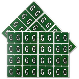 G Dark Green Coded Label
