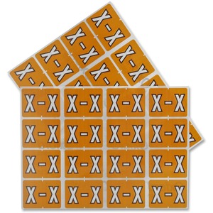 X Light Brown Coded Label - Click Image to Close
