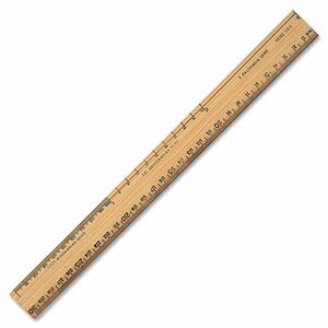 Plain Edge Double Bevel School Ruler