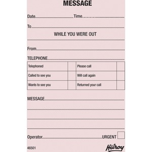 Telephone Message Pad - Click Image to Close