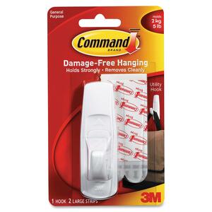 1 Reusable Command Adhesive Strip Hook - Click Image to Close